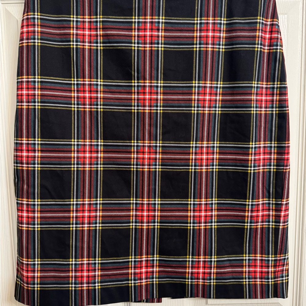 🎄 J.Crew Tartan Plaid Pencil Skirt | Holiday Colors | Size 8
